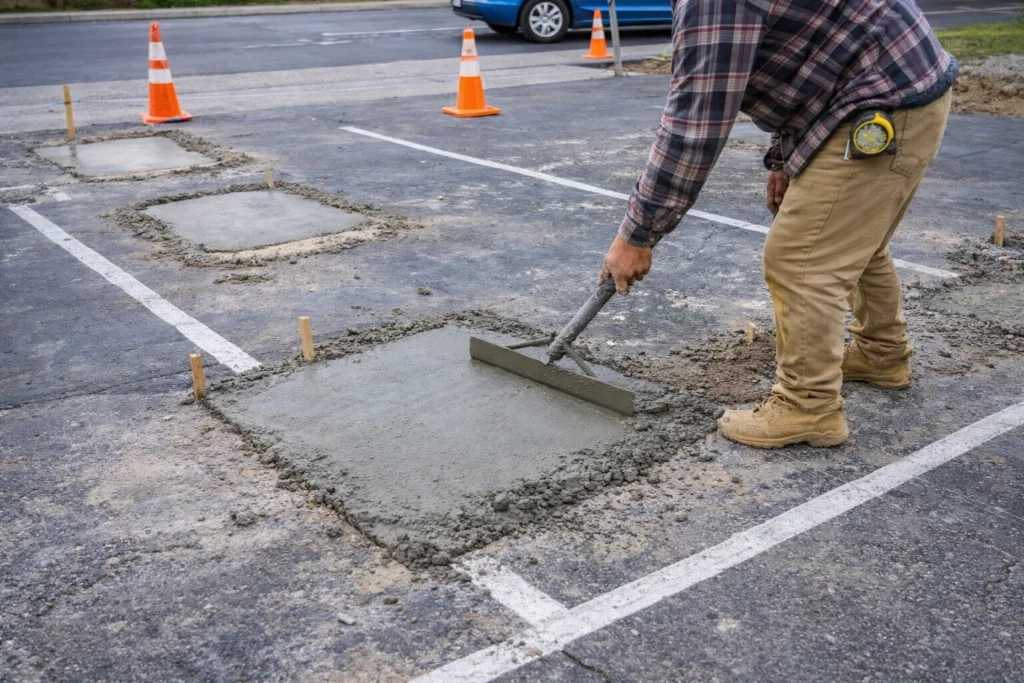 concrete parking lot repair sacramento ca